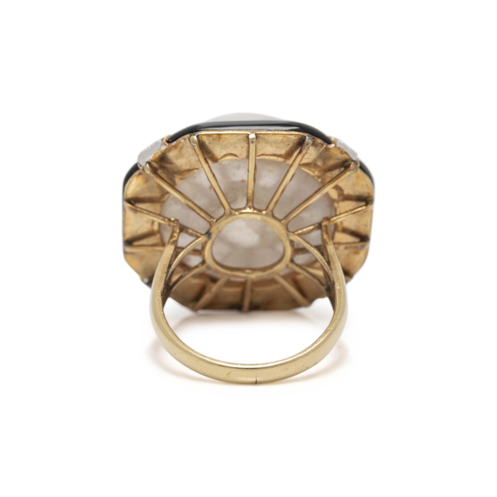 COLLECTION OF CULTURED MABE PEARL, ONYX AND DIAMOND JEWELRY