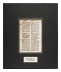 [BIBLE LEAVES - ENGLISH - 16TH CENTURY]. A group of 9 Bible leaves in English, comprising: