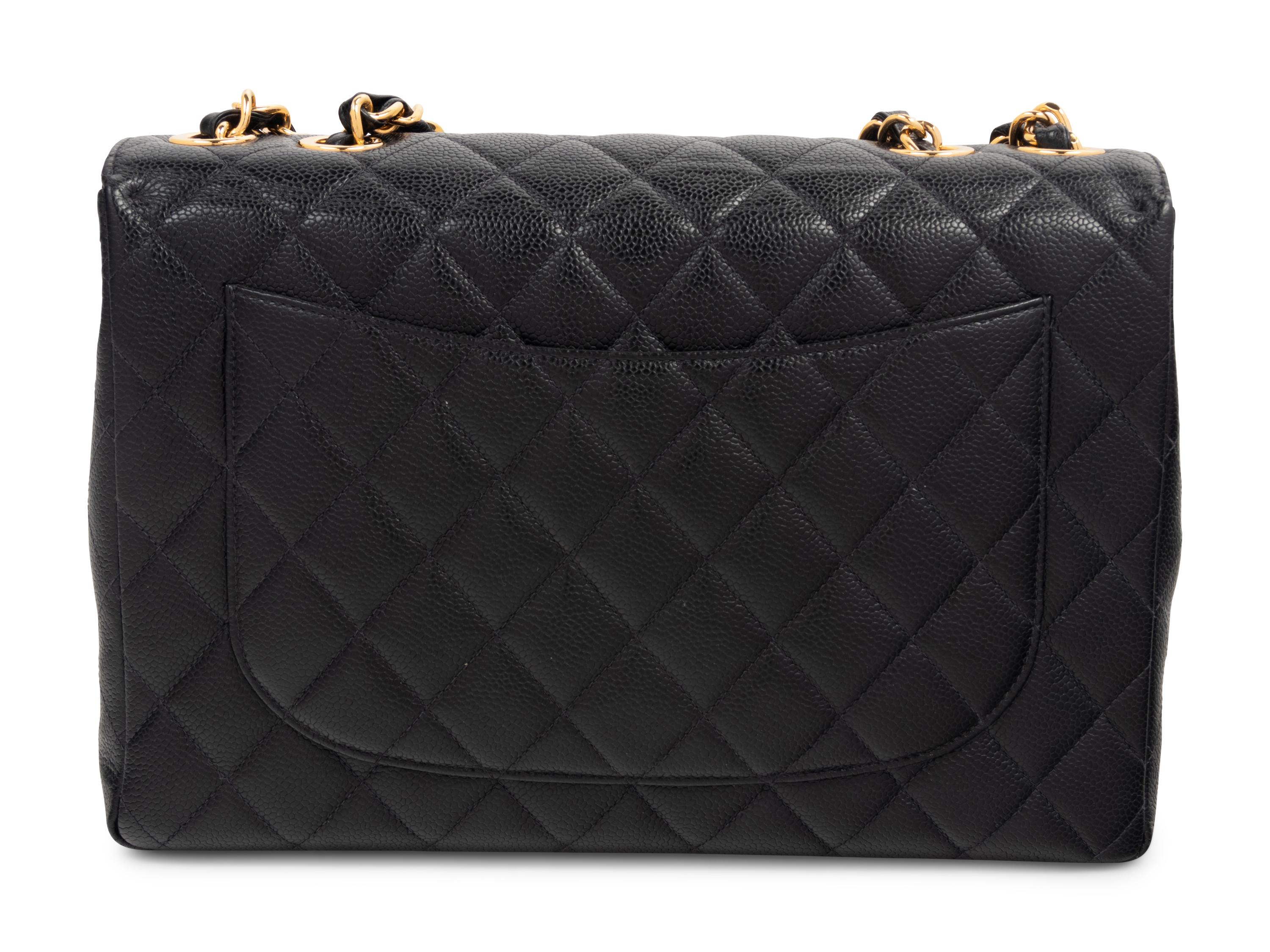 Chanel Quilted Leather Jumbo Flap Bag, 1997-99