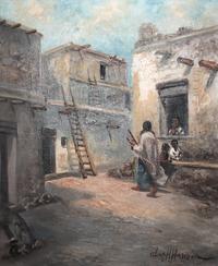 Charles Henry Harmon, (American, 1859-1936), Pueblo Scene