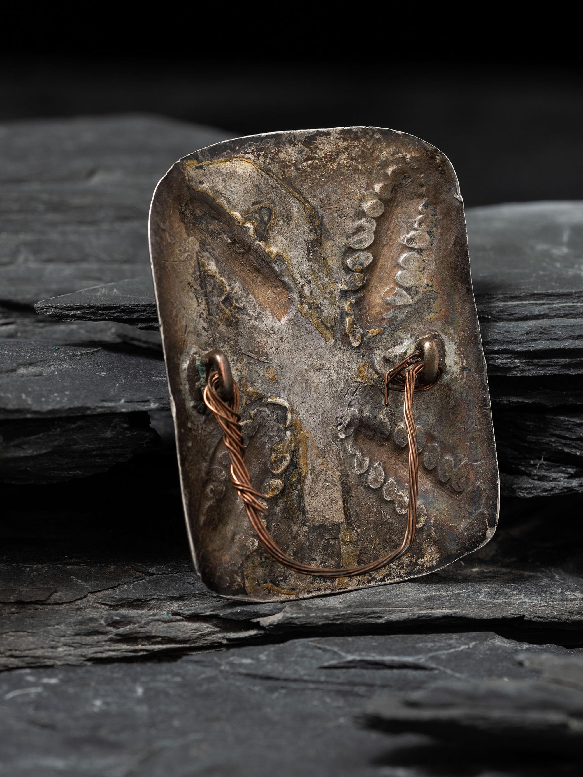 Early Navajo Ingot and Turquoise Childs Ketoh Concha, Collected by Hoffman Birney (1891-1958)