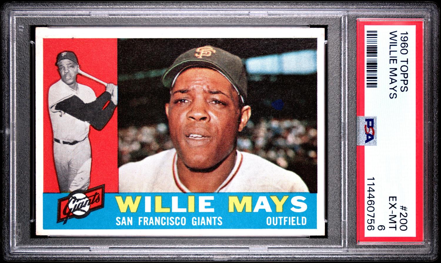 A 1960 Topps Willie Mays Baseball Card No. 200 (PSA 6 EX-MT)