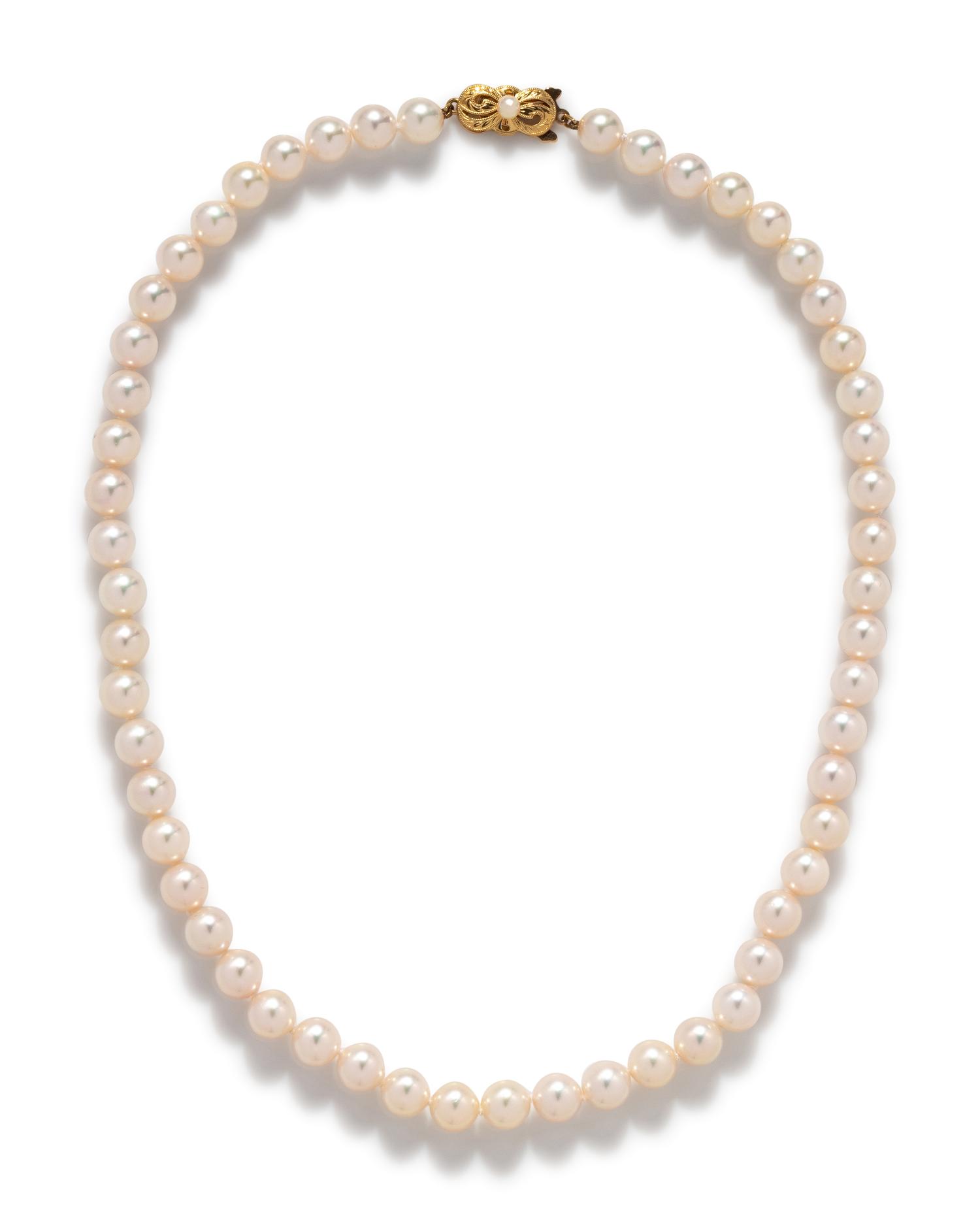 MIKIMOTO, CULTURED PEARL NECKLACE