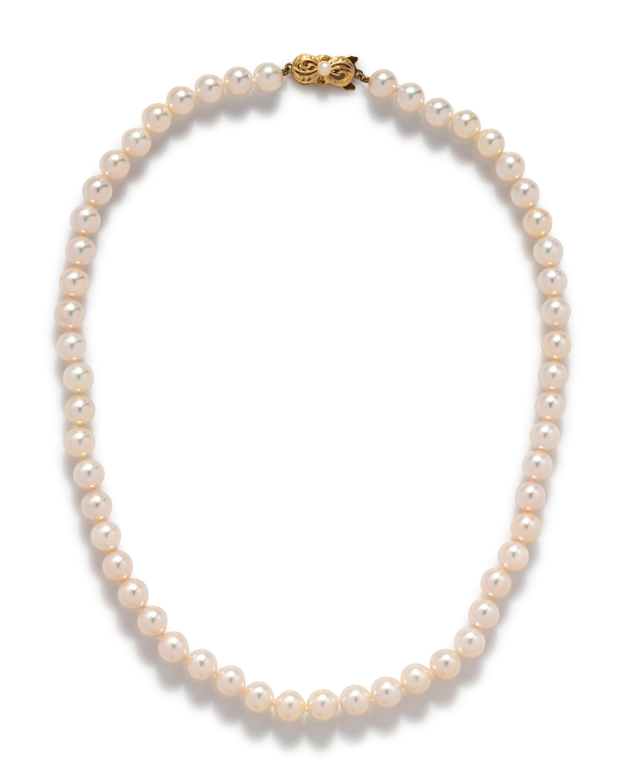MIKIMOTO, CULTURED PEARL NECKLACE