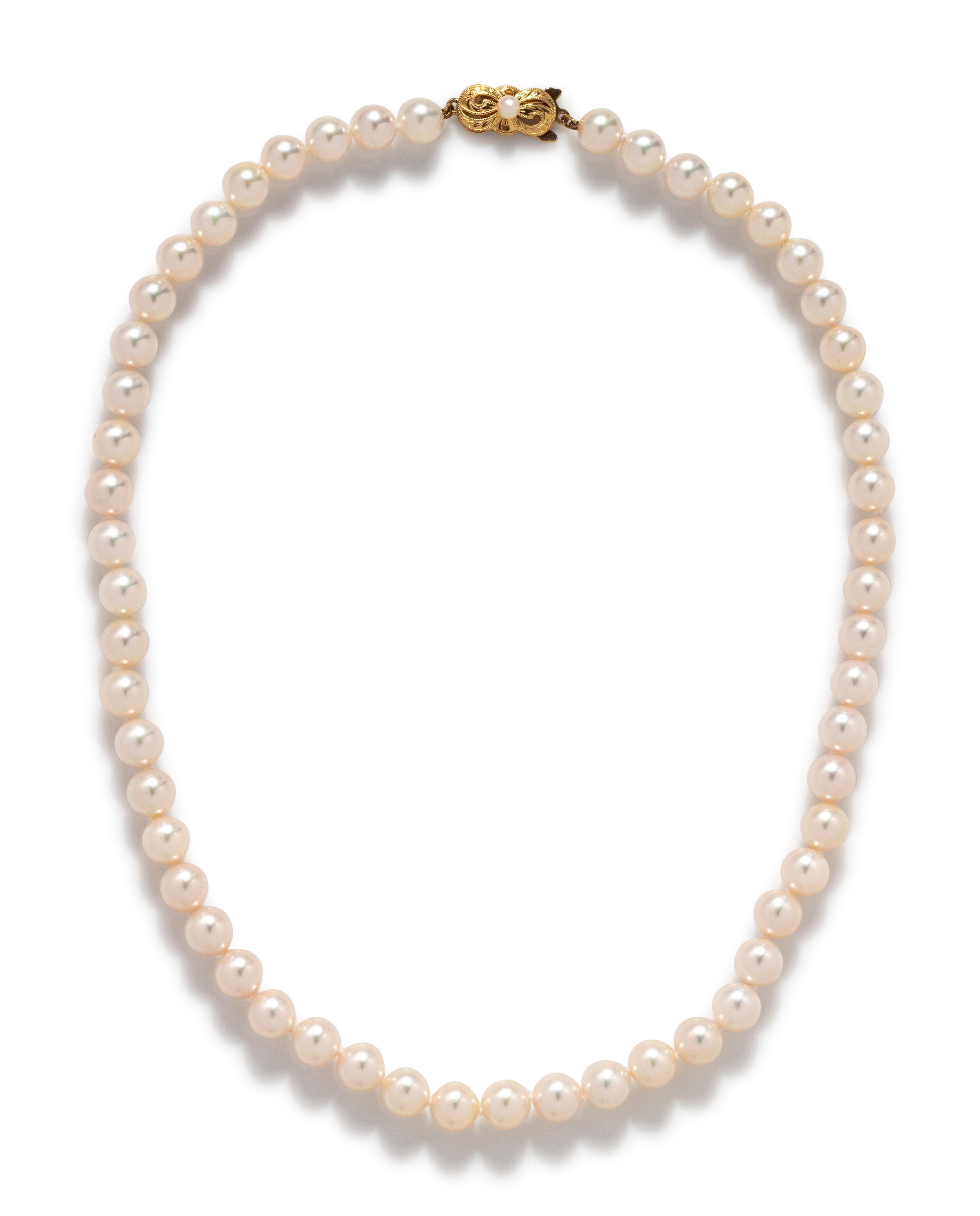 MIKIMOTO, CULTURED PEARL NECKLACE