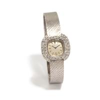 AUDEMARS PIGUET, 18K WHITE GOLD AND DIAMOND WATCH