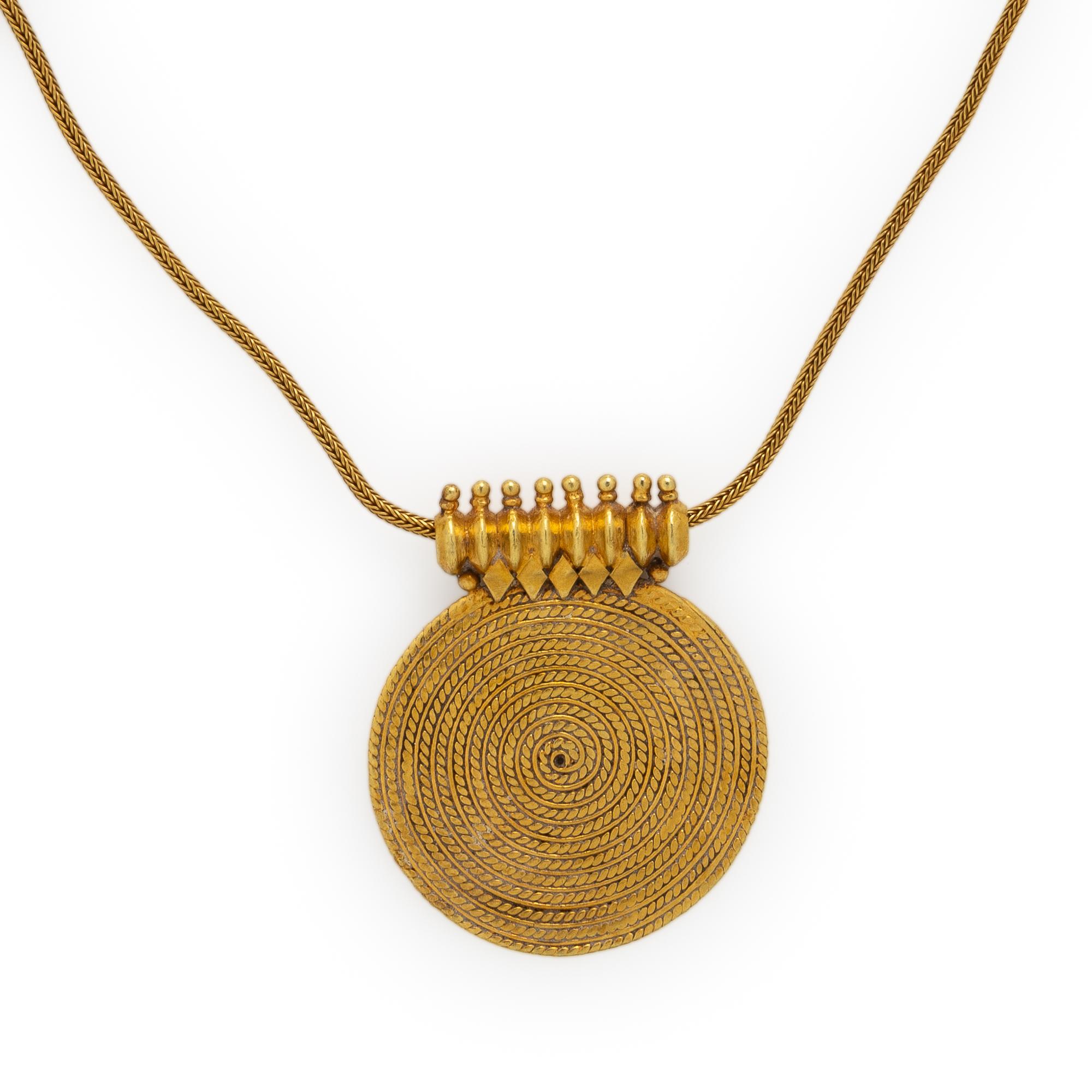 Yellow Gold Pendant Necklace