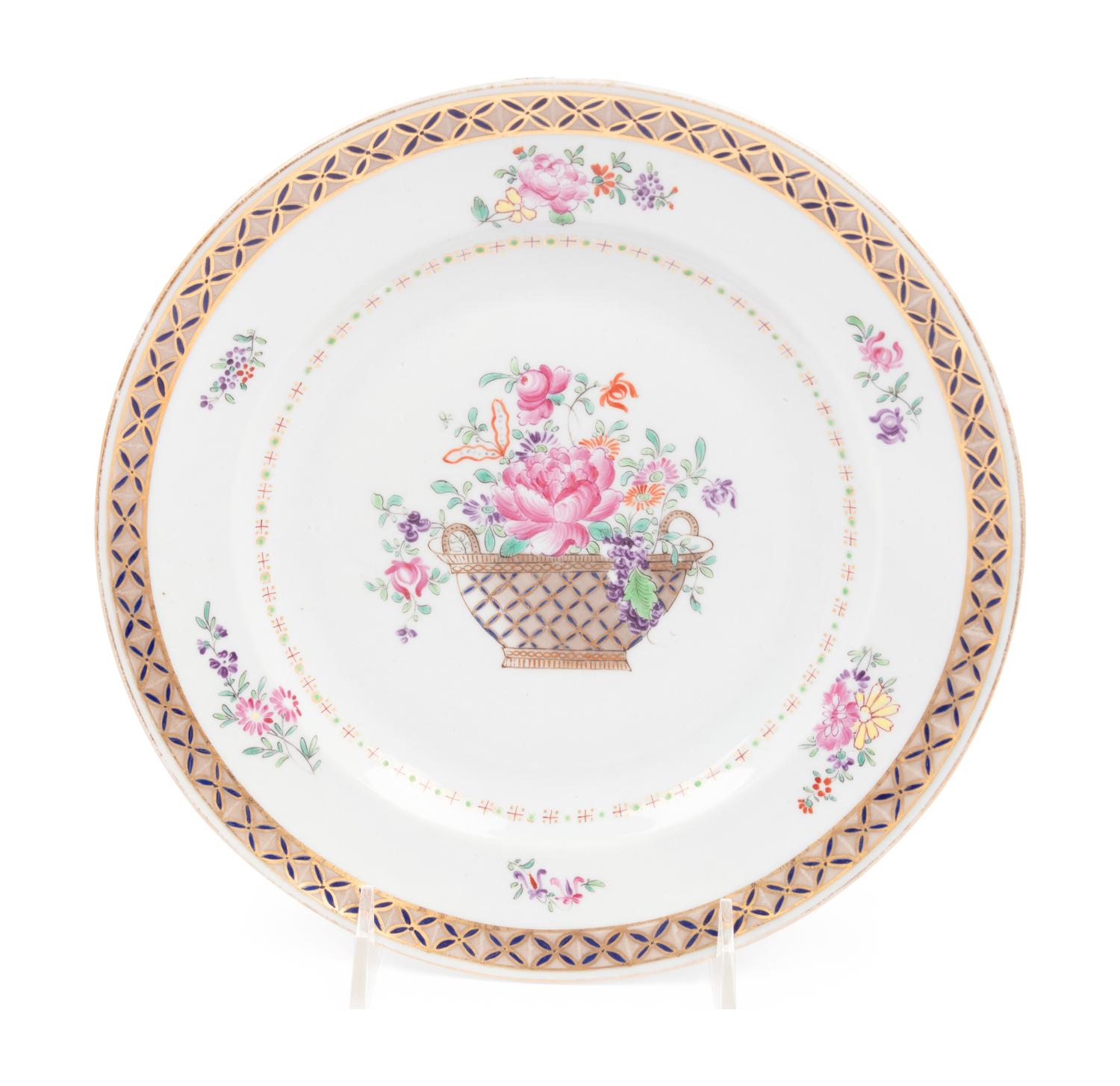 A Set of Seven Chinese Export Porcelain Plates