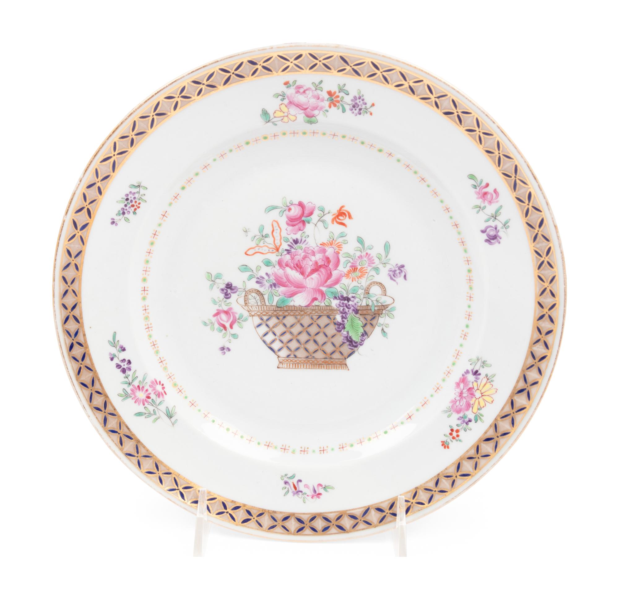 A Set of Seven Chinese Export Porcelain Plates