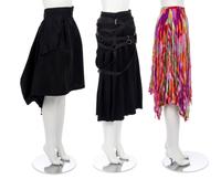 Four Designer Skirts: Chanel, Comme, Gaultier, Miyake, 2000s