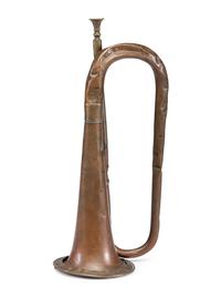 Richmond F. Parker, Principal Musician, Company C, 19th Michigan Infantry, US Army regulation bugle engraved with battle honors.