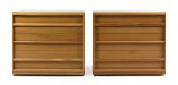T.H. Robsjohn-Gibbings (English, 1905-1976), WIDDICOMB, 1950s, a pair of birch wood dressers