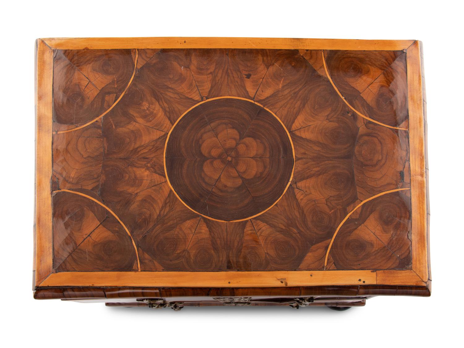 A George I Oysterwood Diminutive Chest of Drawers