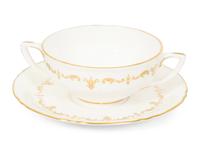 A Royal Worcester Gold Chantilly Porcelain Dinner Service