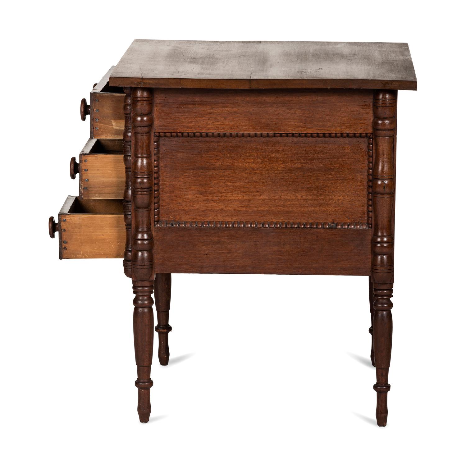 An Unusual Indiana Walnut Five-Drawer Stand