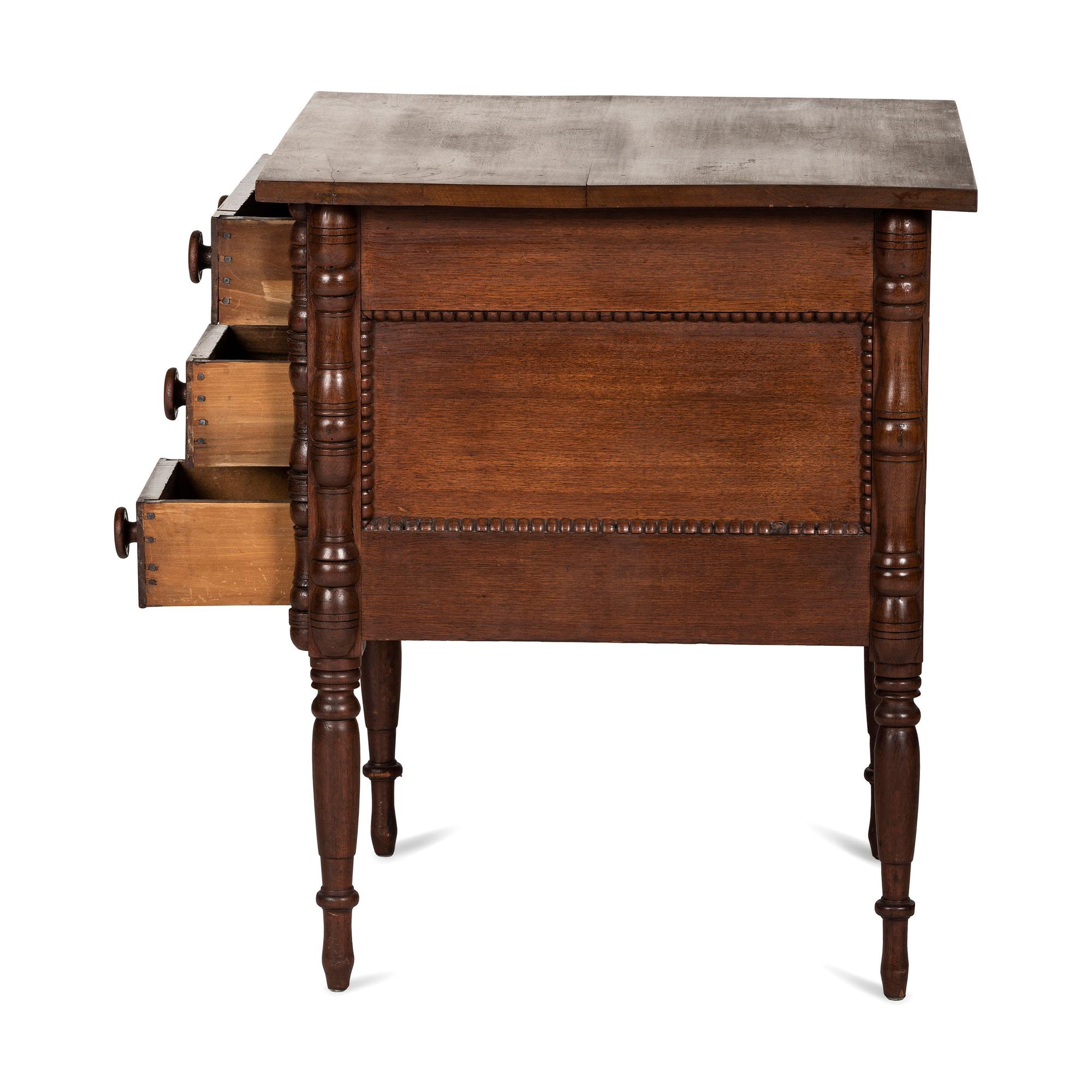 An Unusual Indiana Walnut Five-Drawer Stand