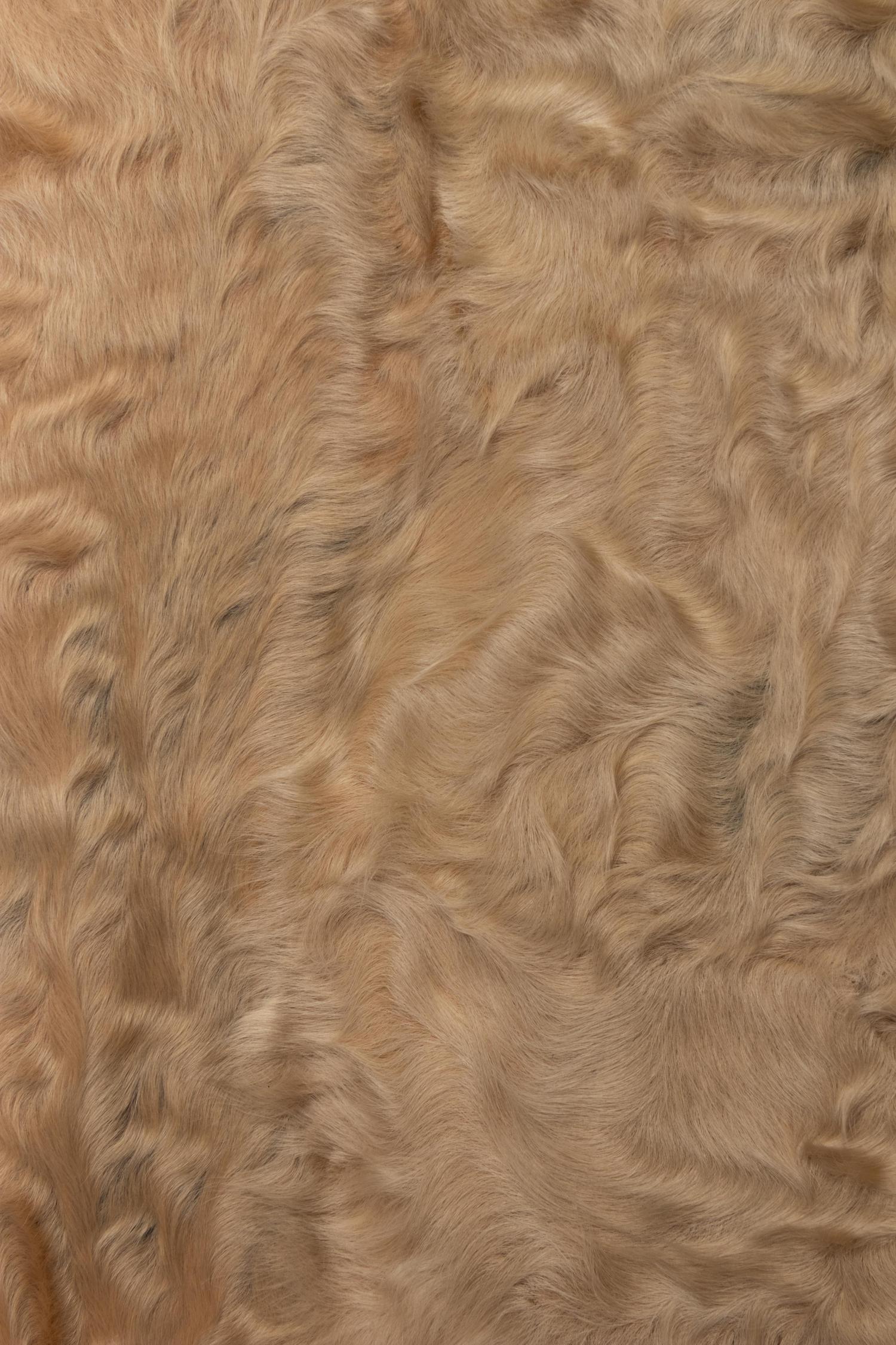 Beige Sheared Lambswool Fur Coat, 1920s