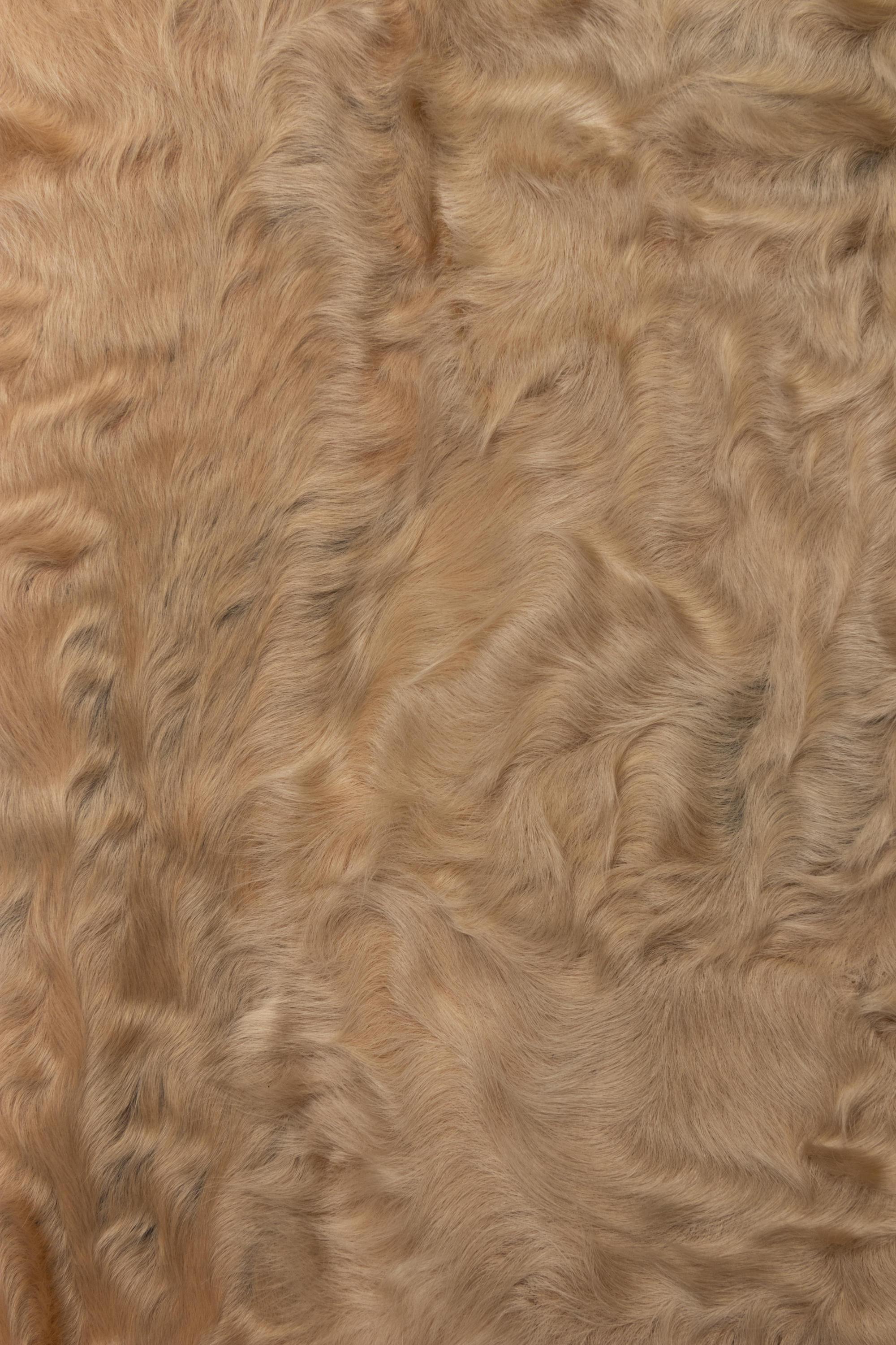 Beige Sheared Lambswool Fur Coat, 1920s