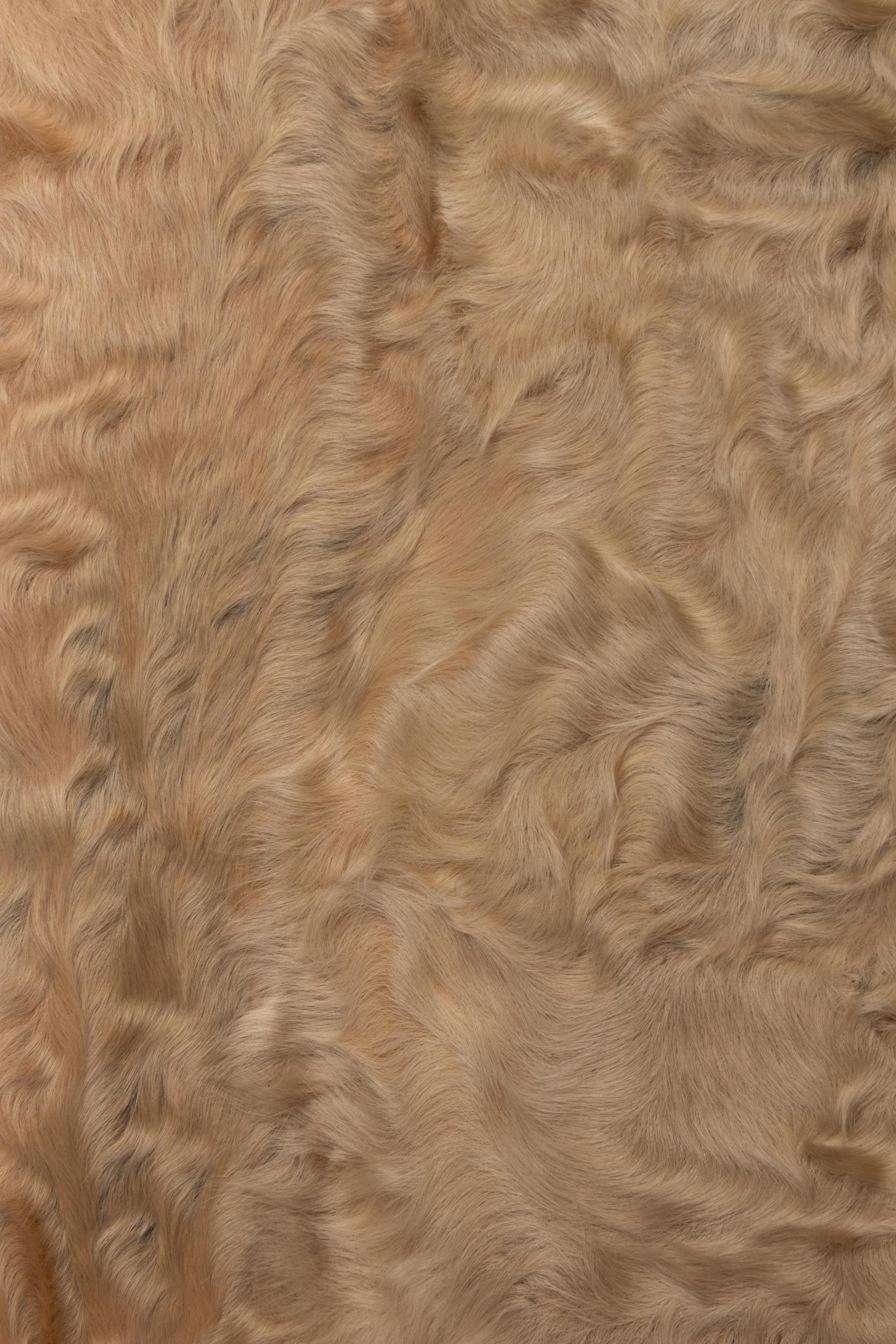 Beige Sheared Lambswool Fur Coat, 1920s