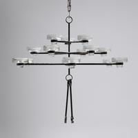 15-light candle chandelier Kosta Boda, Sweden