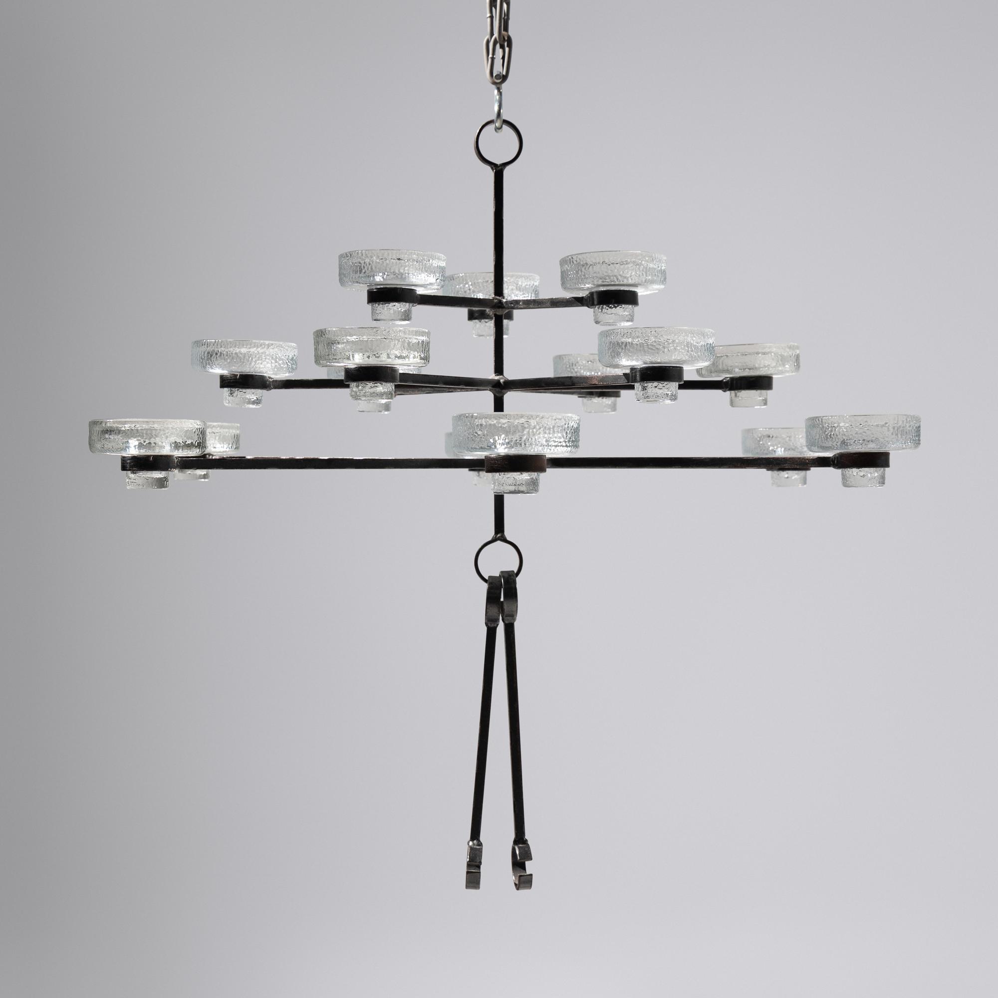 15-light candle chandelier Kosta Boda, Sweden