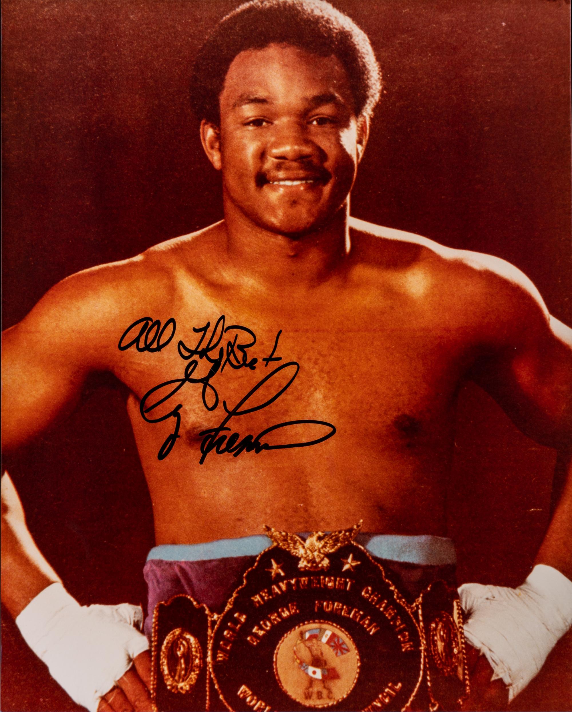 A Group of 14 Heavyweight Boxing Champion Signed Autograph Photos Including Muhammad Ali,