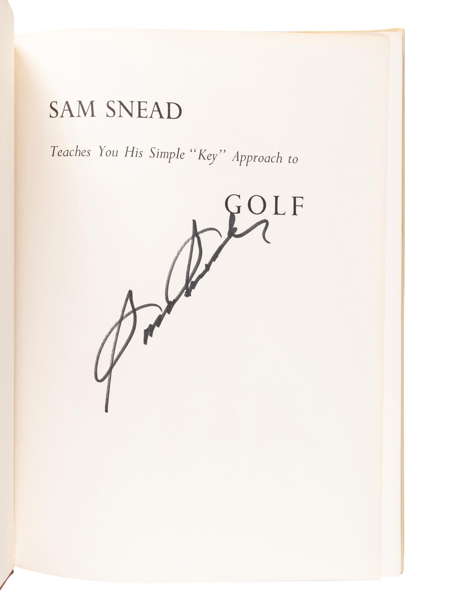 A Group of Seven Books on Golf Signed by Arnold Palmer, Sam Snead, Lee Trevino and Tom Watson