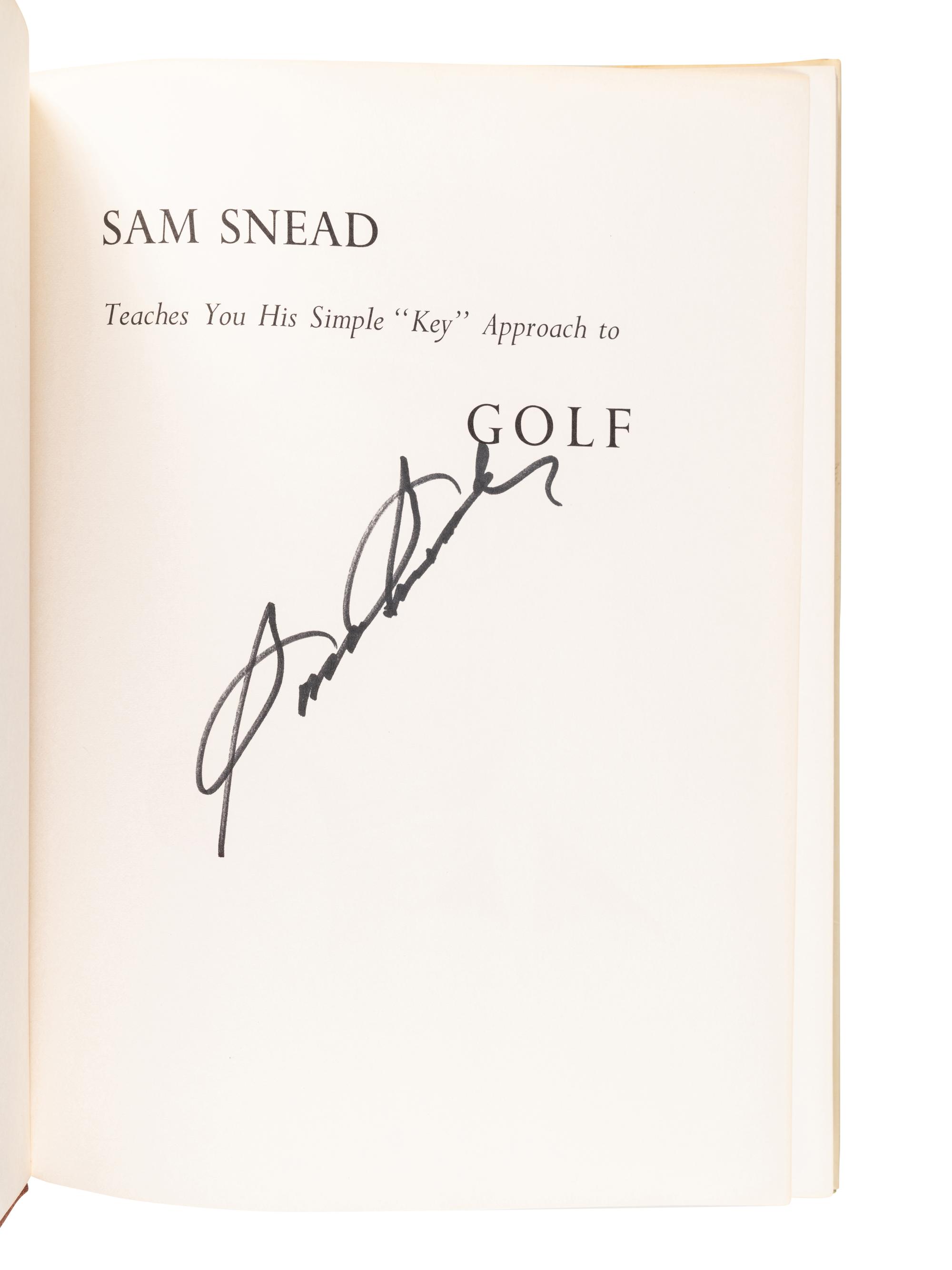 A Group of Seven Books on Golf Signed by Arnold Palmer, Sam Snead, Lee Trevino and Tom Watson