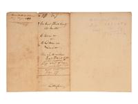 [ENSLAVEMENT & ABOLITION]. Manuscript legal complaint related to the hire of "the negro girl Ellen." Amite County, Mississippi. 4 April 1835.