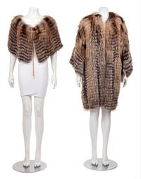 Oscar de la Renta Fox Fur Coat and Capelet, Fall 2006