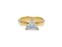 A 18 Karat Yellow Gold, Platinum and Diamond Solitaire Ring, Larter & Sons, 3.80 dwts.
