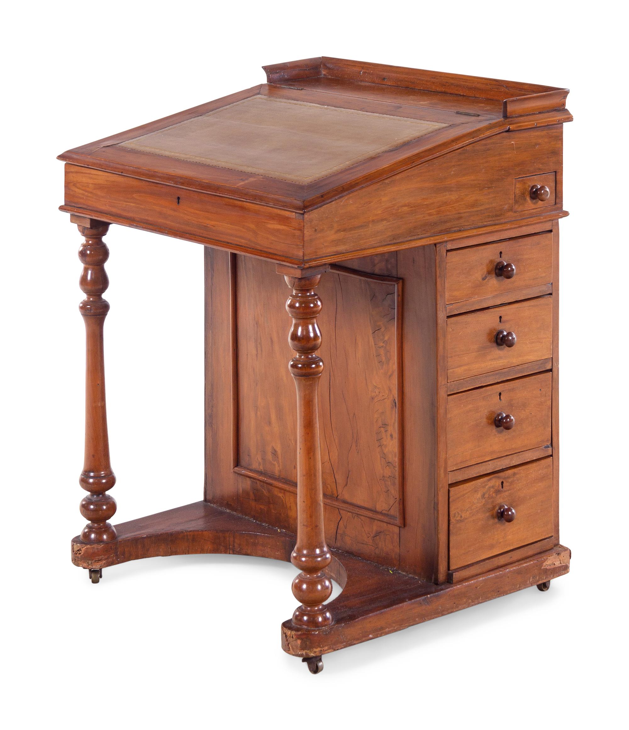 An English Mahogany Davenport Desk