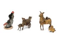 Three Continental Animal-Themed Inkwells