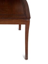 A Pair of French Empire Style Gilt Metal Mounted Mahogany Hall Chairs