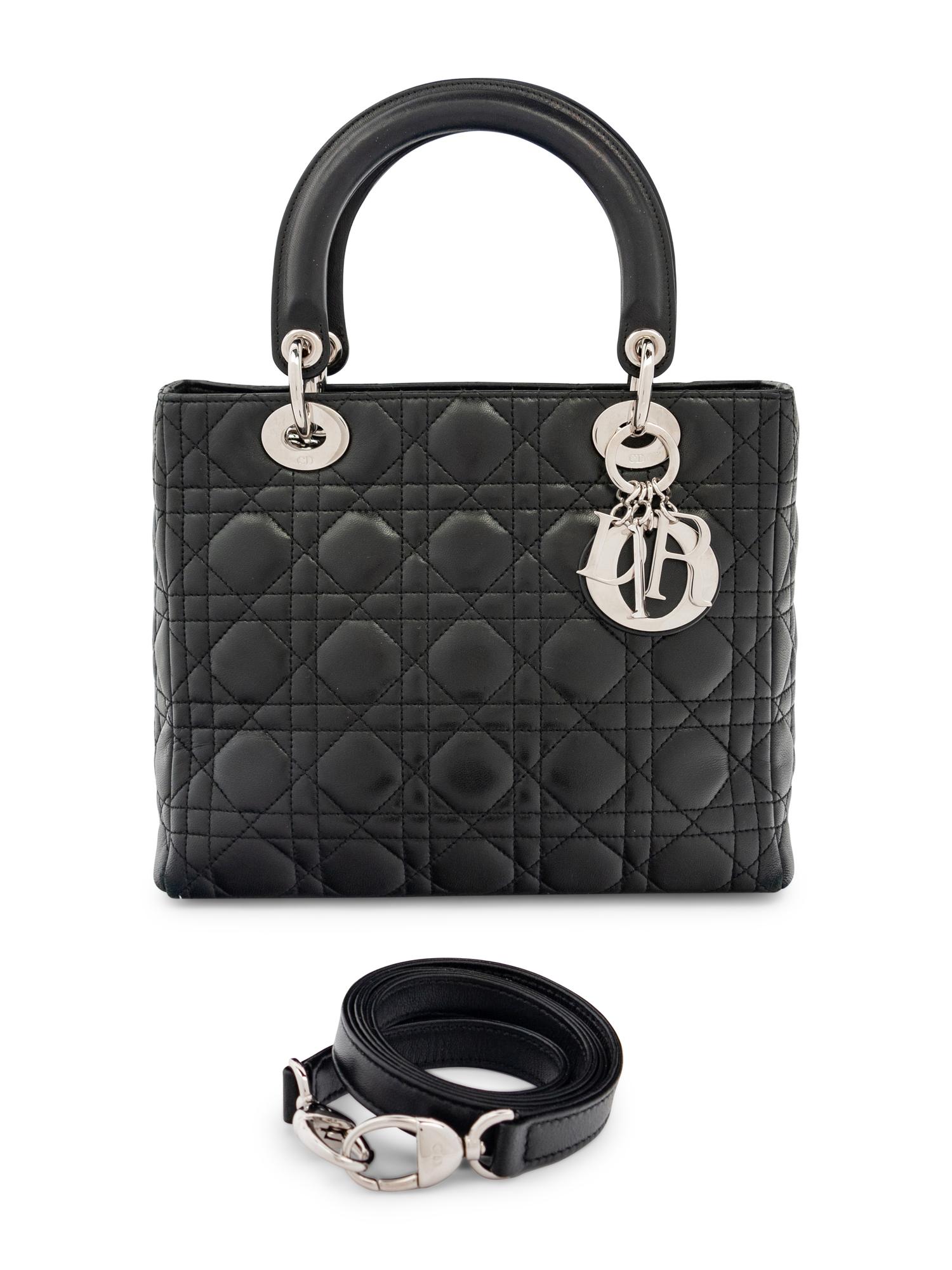Christian Dior Black Cannage Small Lady Dior Bag, 2007