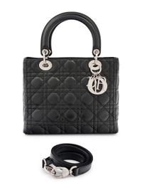 Christian Dior Black Cannage Small Lady Dior Bag, 2007