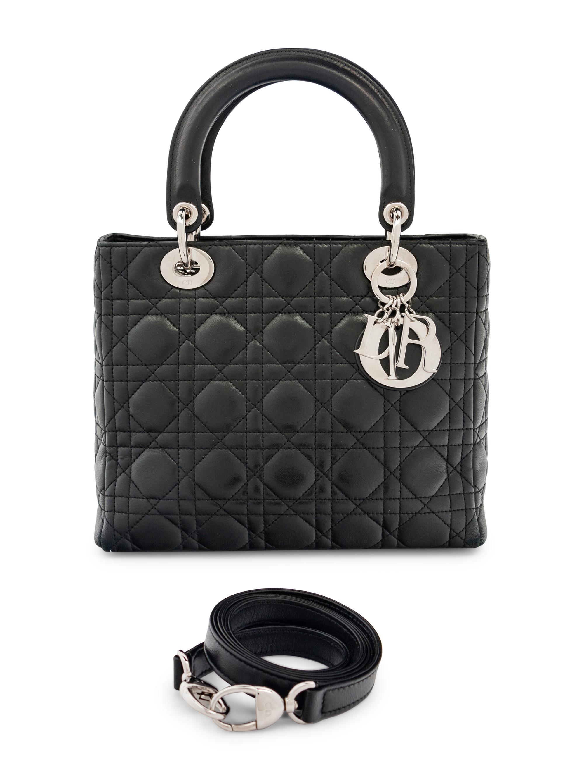 Christian Dior Black Cannage Small Lady Dior Bag, 2007