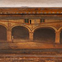 An Italian Baroque Painted Walnut and Cedar Cassone