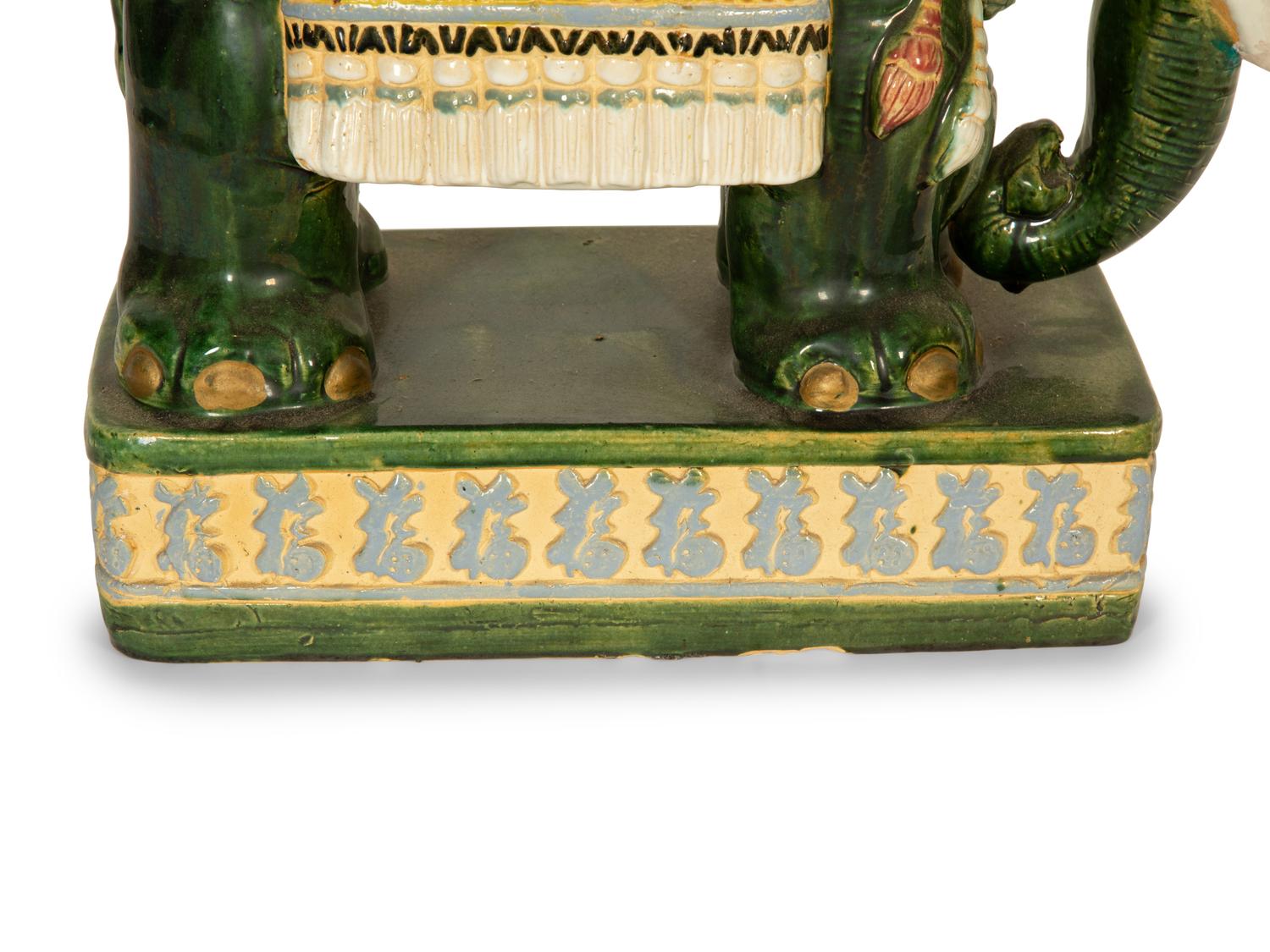 A Chinese Elephant-Form Ceramic Garden Seat