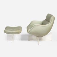 Vladimir Kagan (American, 1927-2016) Cosmos Lounge Chair and Ottoman, Models P112A and P7054, Vladimir Kagan Designs, Inc., Circa 1970