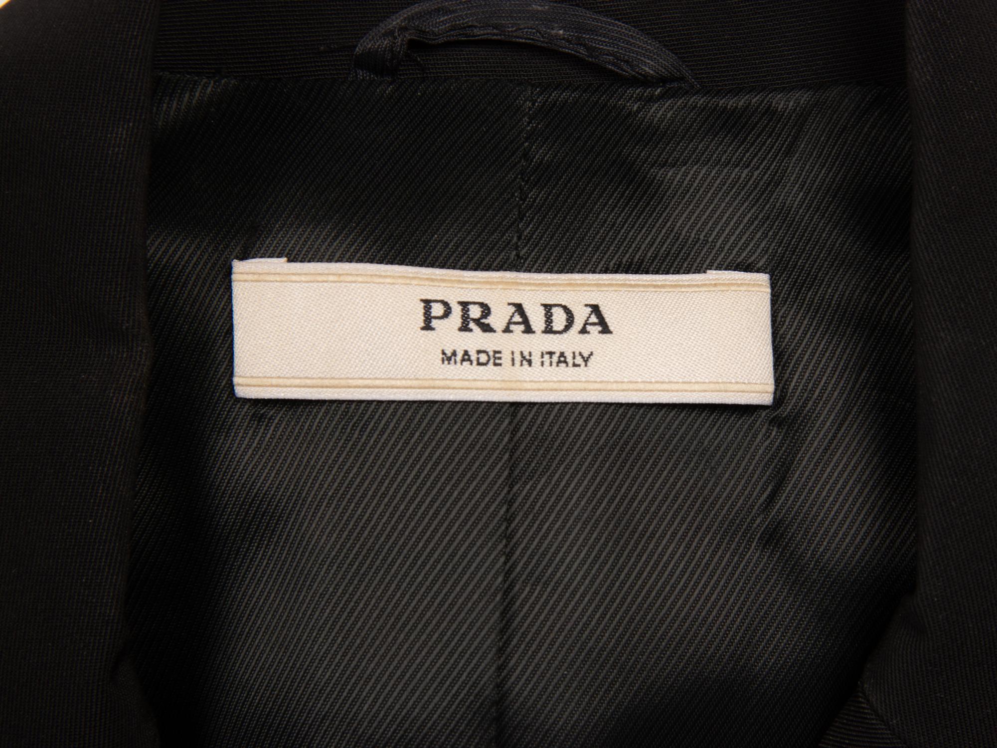 Prada, Black Twill Skirt Suit