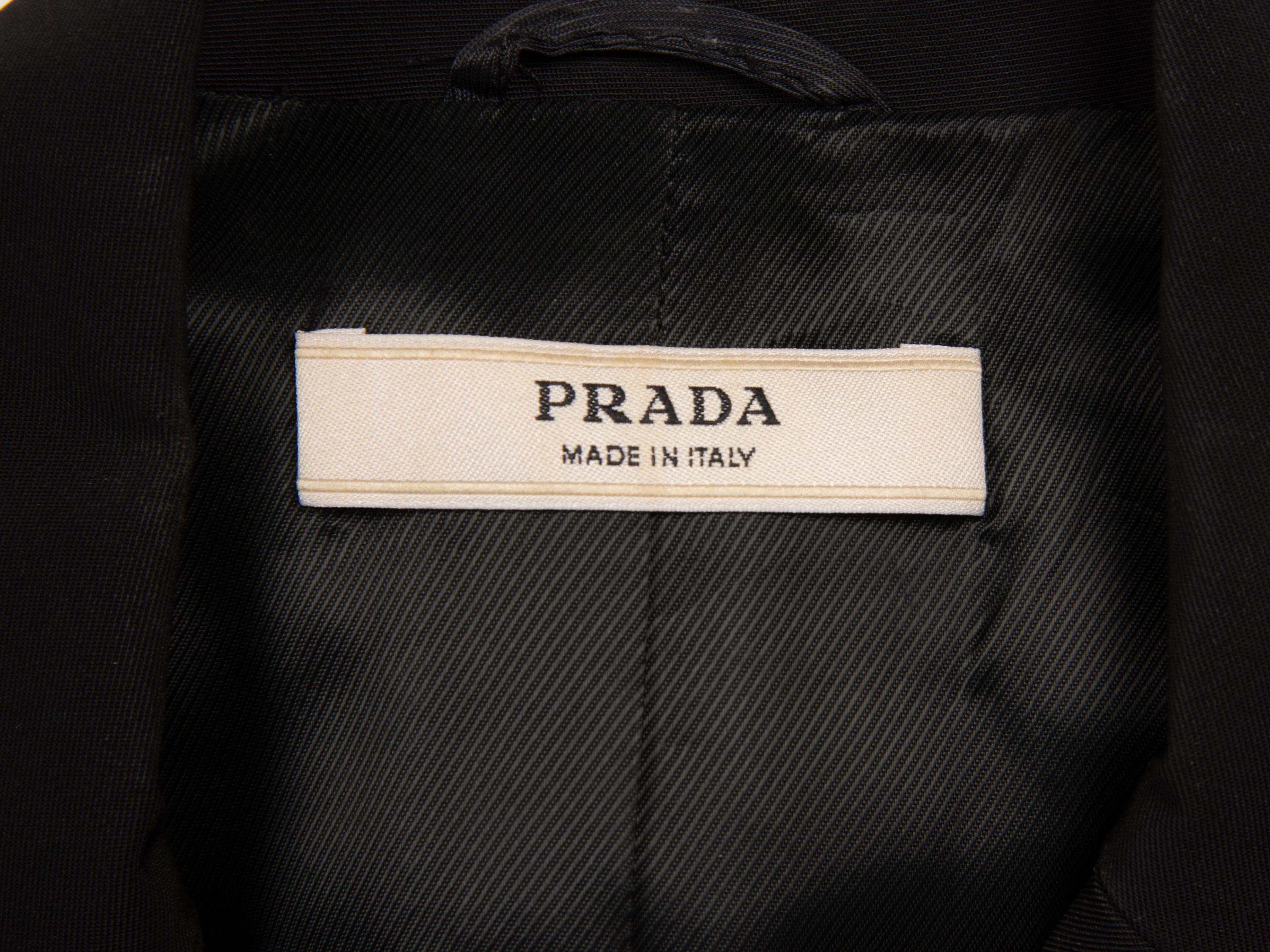 Prada, Black Twill Skirt Suit