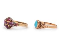 A Collection of Victorian Gold and Gemstone Rings,