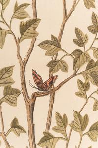A Pair of Painted Three-Panel Screens