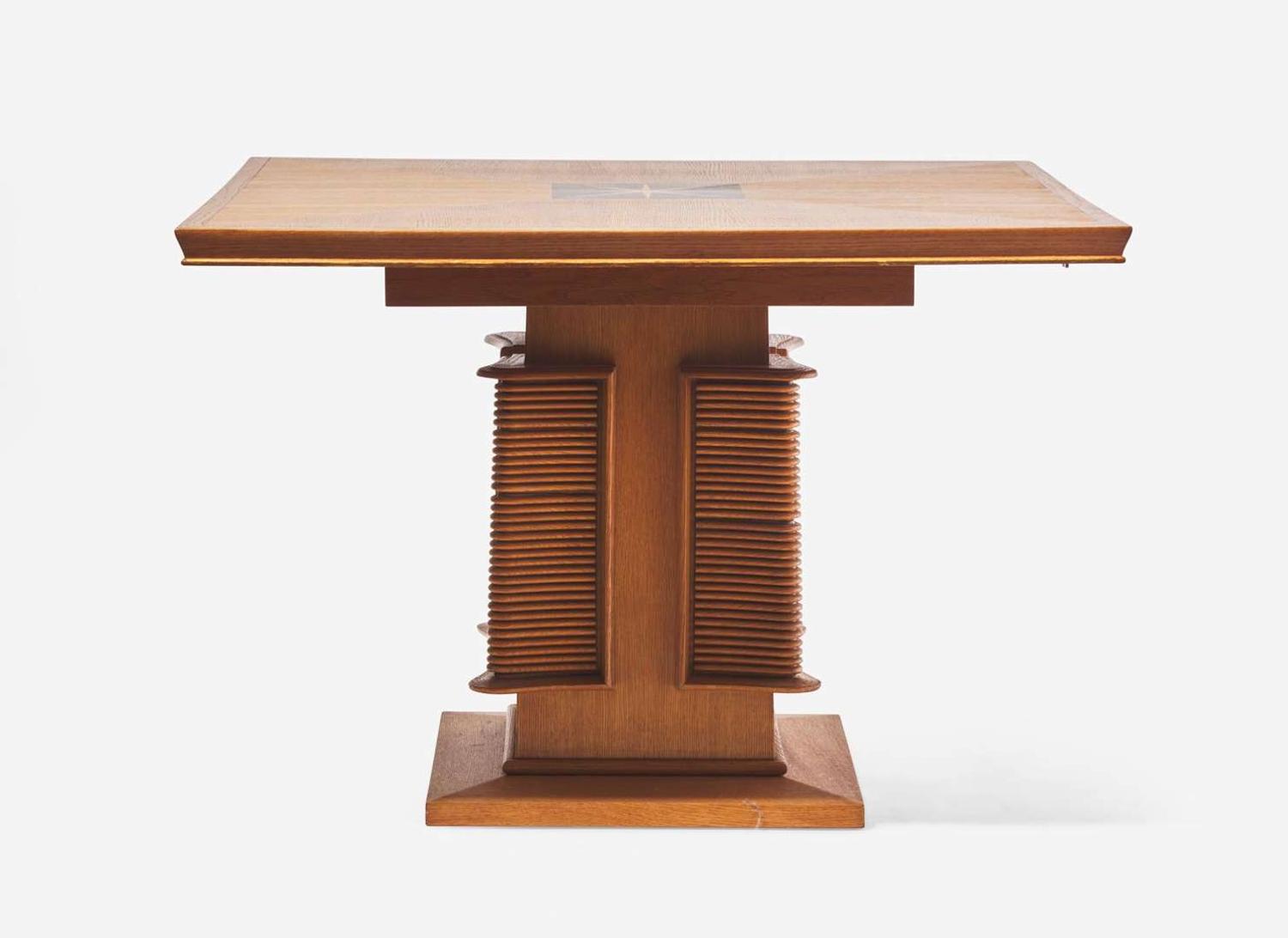 Maxime Old, Important Dining Table and Four Chairs