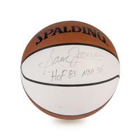 A Group of Basketball Hall of Fame Signed Autograph Items Including Jerry West, Oscar Robertson and Sam Jones