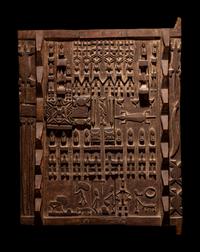 Two Dogon Wood Granary Doors