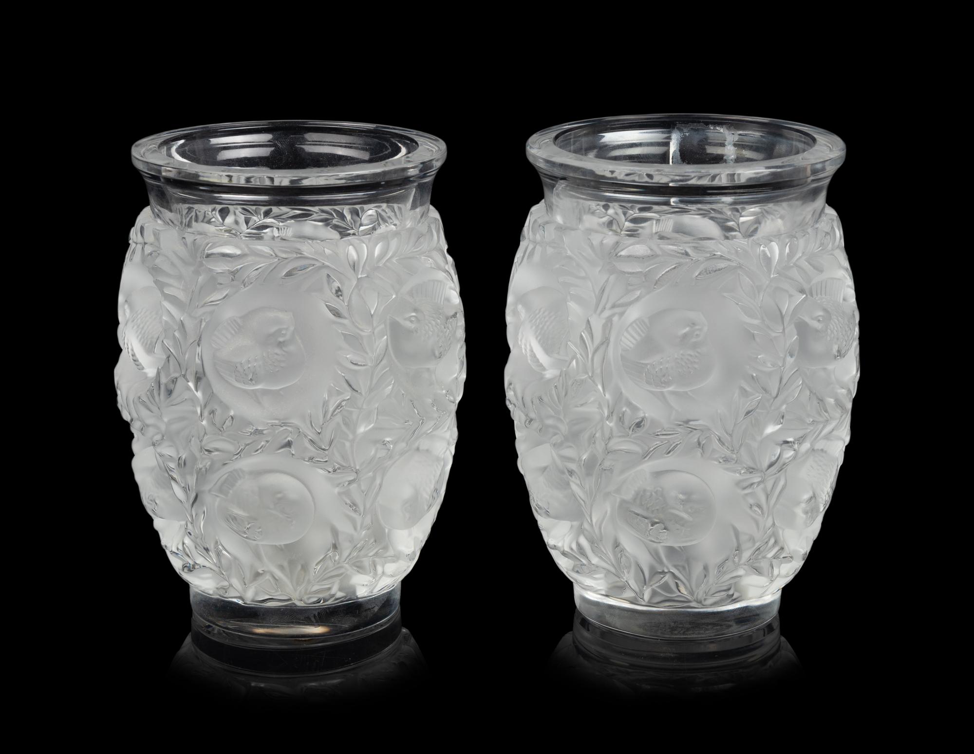 A Pair of Lalique Bagatelle Vases