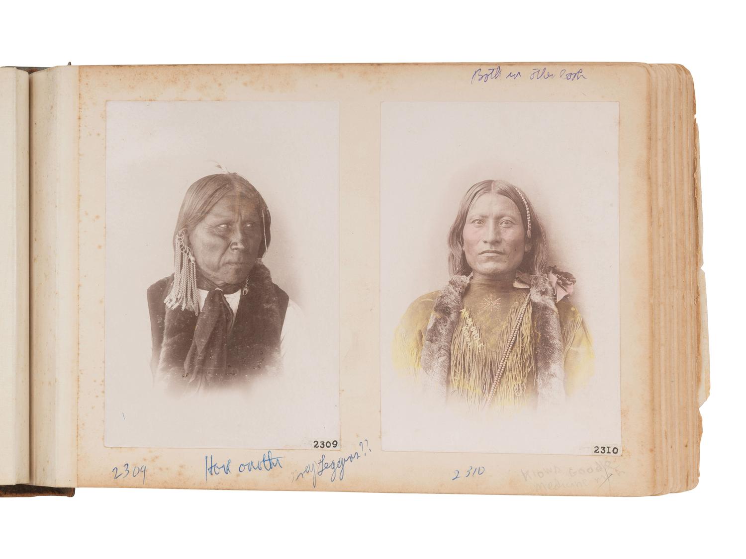 [NATIVE AMERICANS]. Collection of photographs documenting the Nez Perce, Comanche, and Kiowa Indians assembled by Alice Cunningham Fletcher, including images by E. Jane Gay, George W. Bretz, and William Irwin.