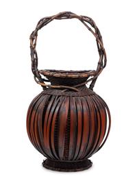 A Large Bamboo Flower Arranging Basket